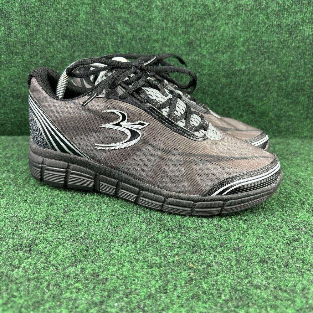 Gdefy Gravity Defyer Walking Shoes Women Size 8.5 Black Grey Sneaker No Insoles